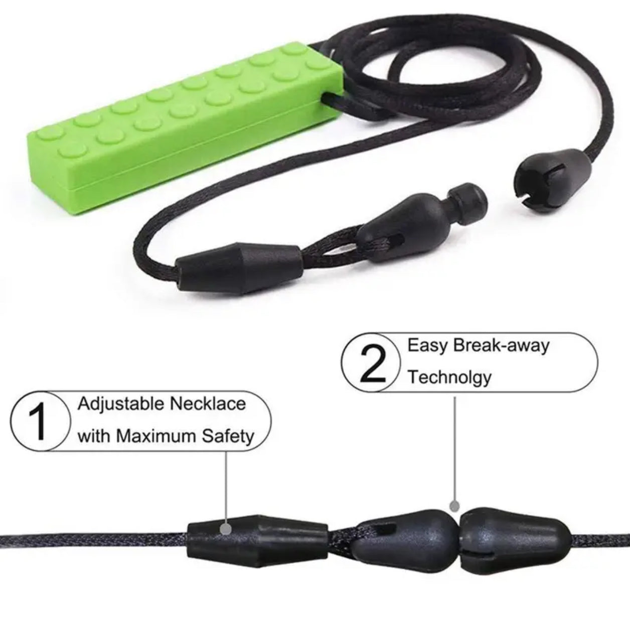 Lego Brick Tactile Sensory Chew Necklace