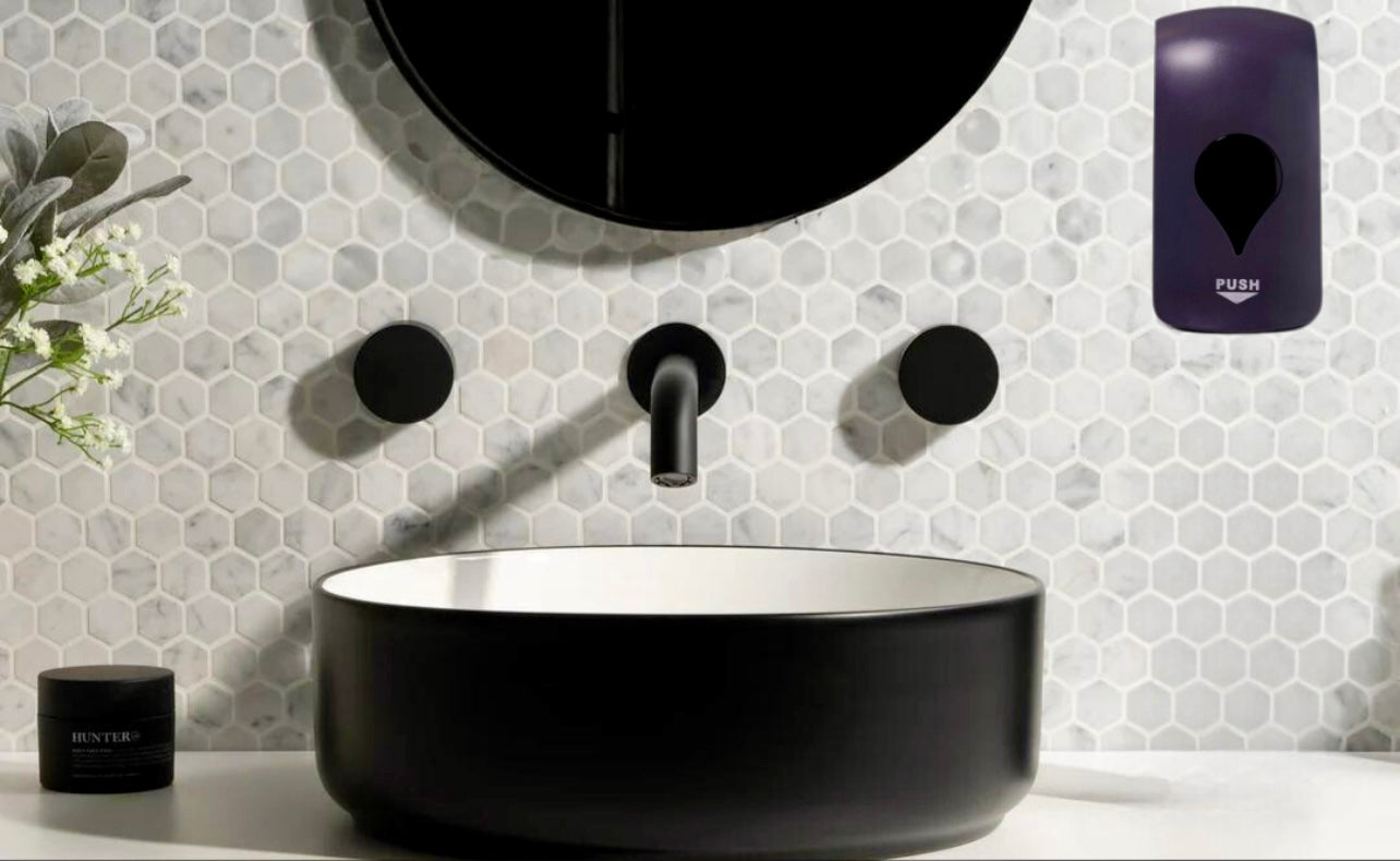 Modern Matte Black Wall Mounted “Foaming” Dispenser