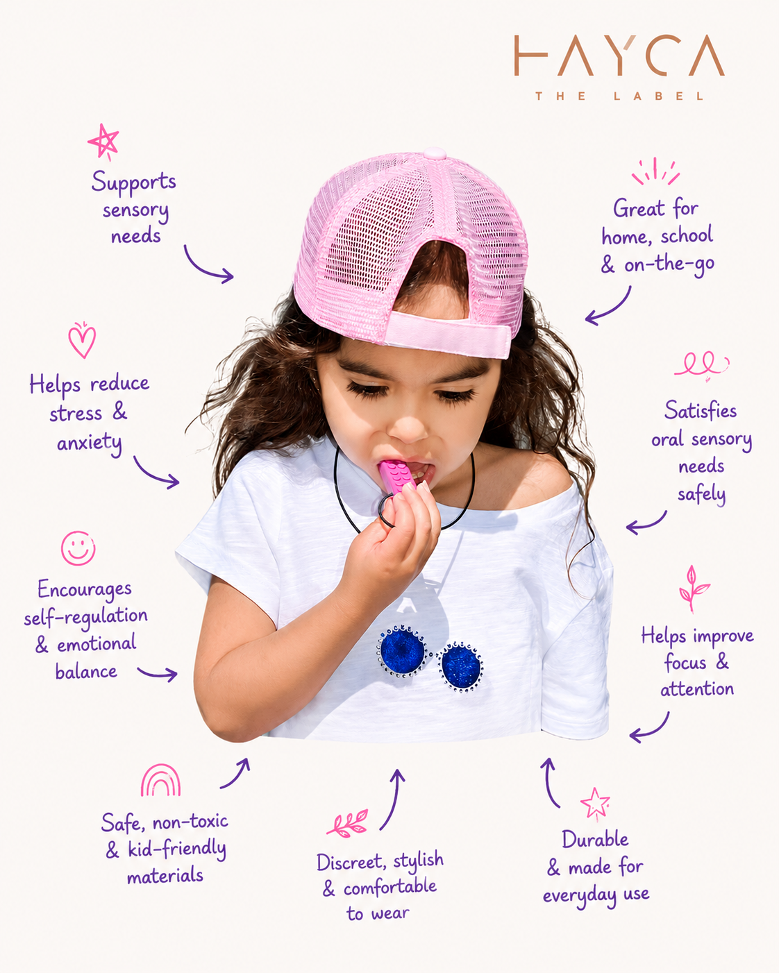Sensory Chew Necklace - Textured Tube