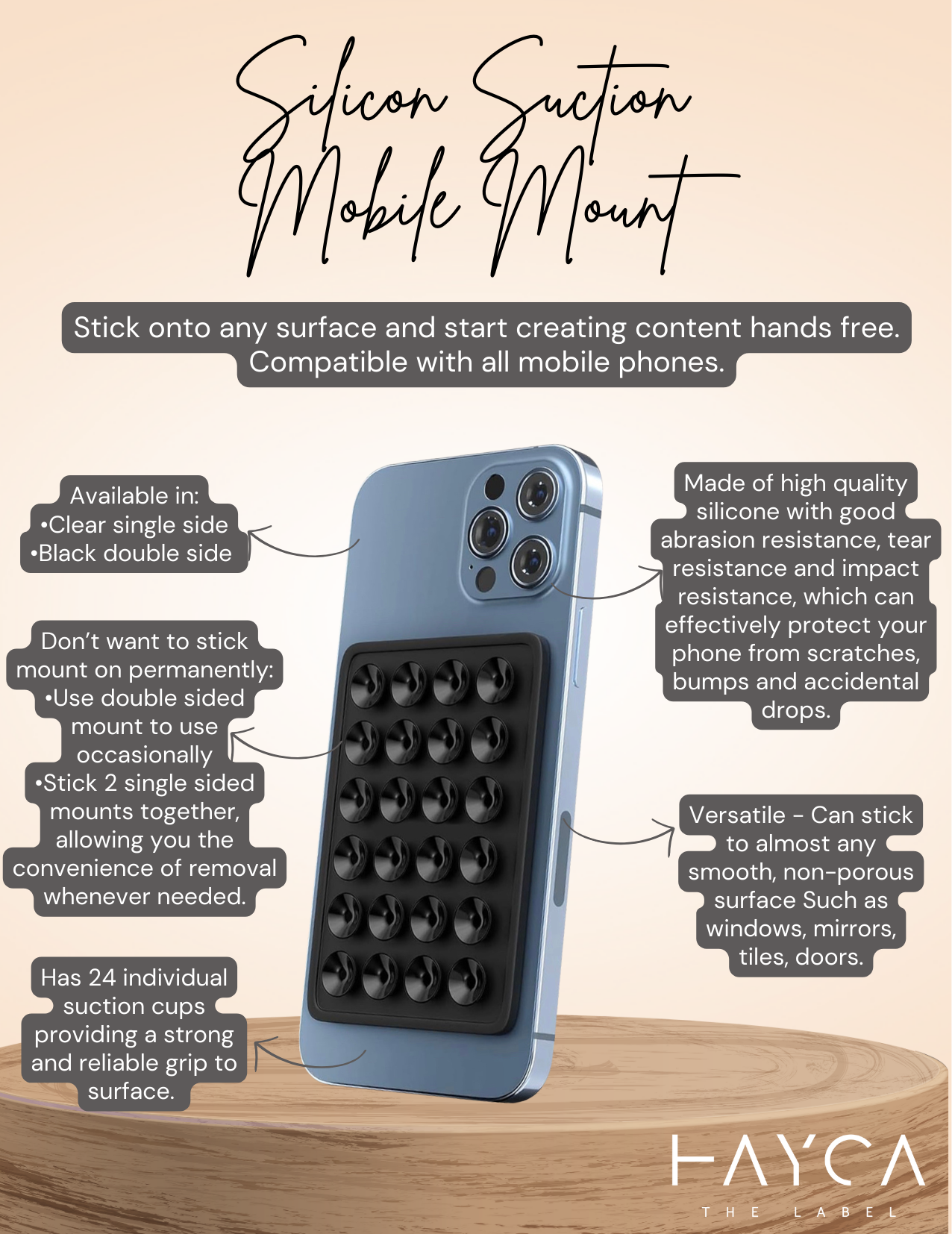 Silicon Suction Mobile Mount