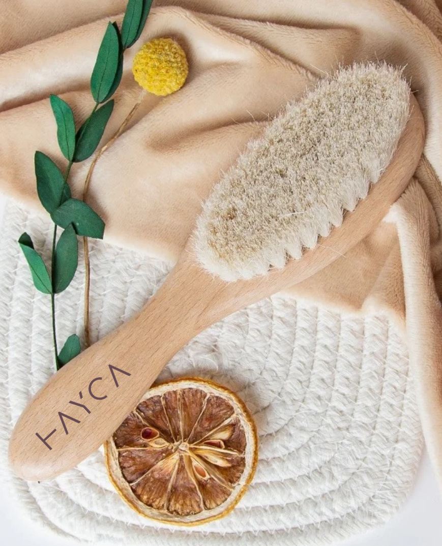 Natural Wool Baby Hair Brush