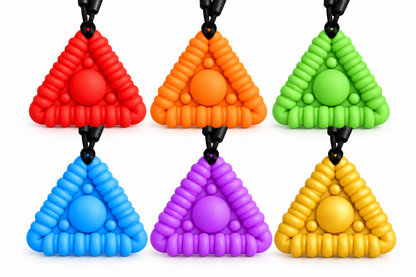 Sensory Chew Necklace - Triangle Pop It