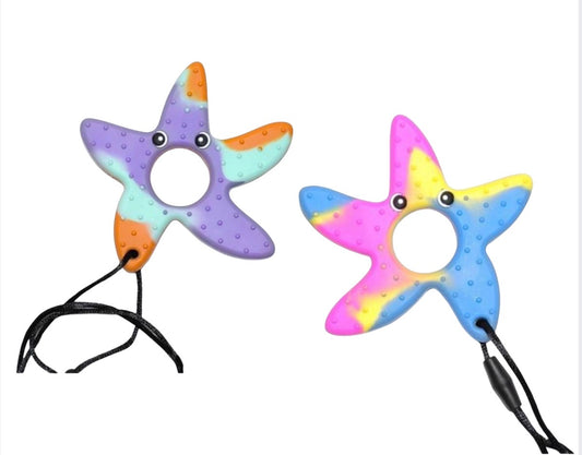 Multicolour Starfish Sensory Chew Necklace