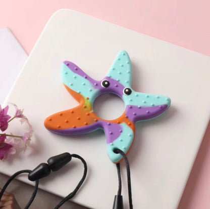 Multicolour Starfish Sensory Chew Necklace