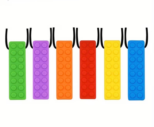 Lego Brick Tactile Sensory Chew Necklace