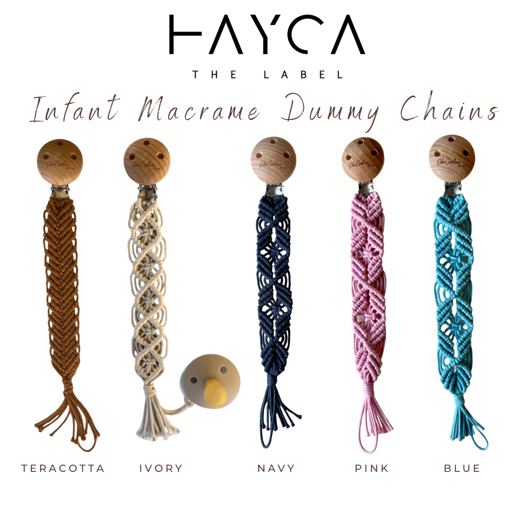 Chain Ingant Infant Macrame Dummy Chain | Hayca The Label – HAYCA The Label