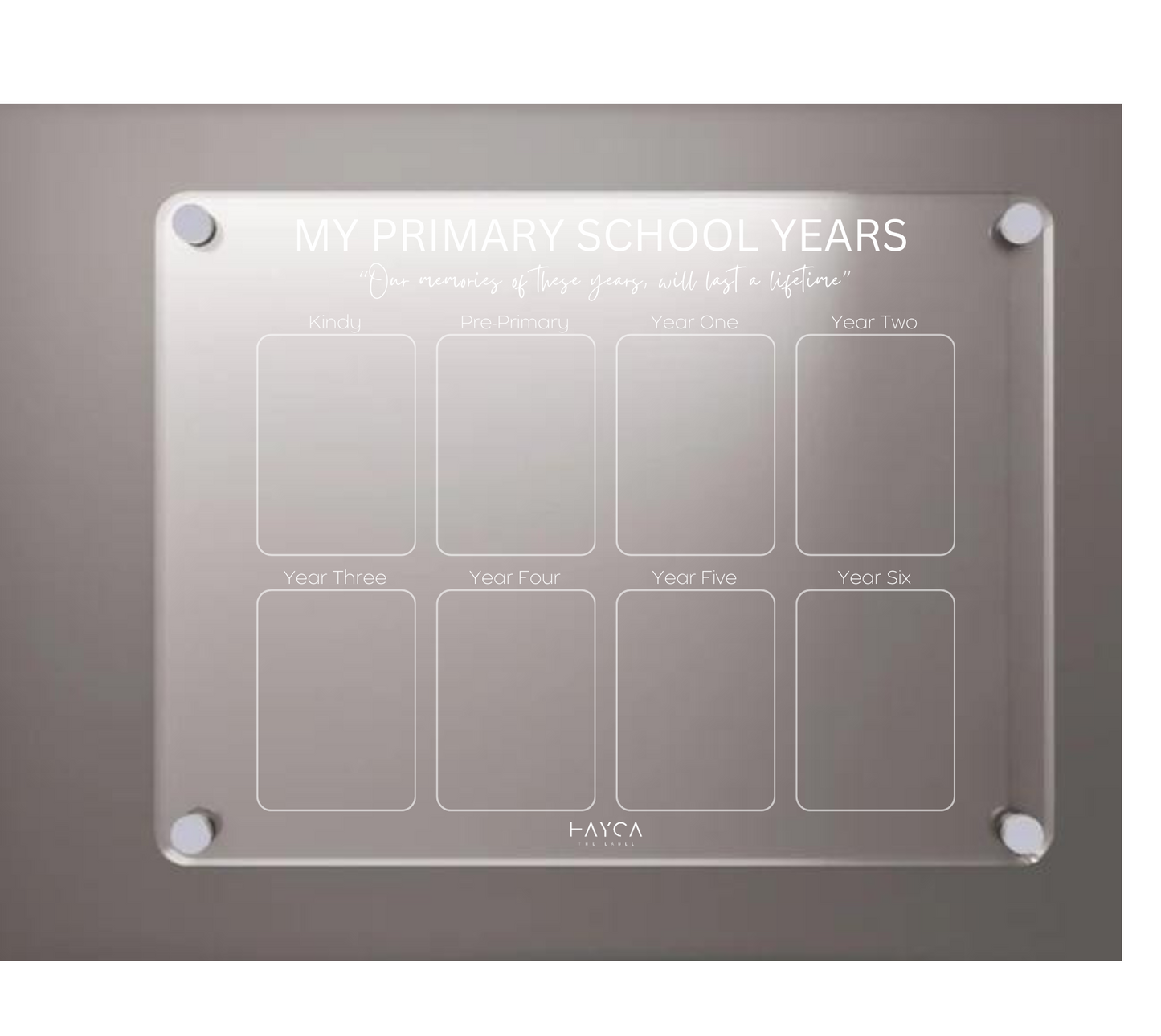 Primary School Years Magnetic Acrylic Board