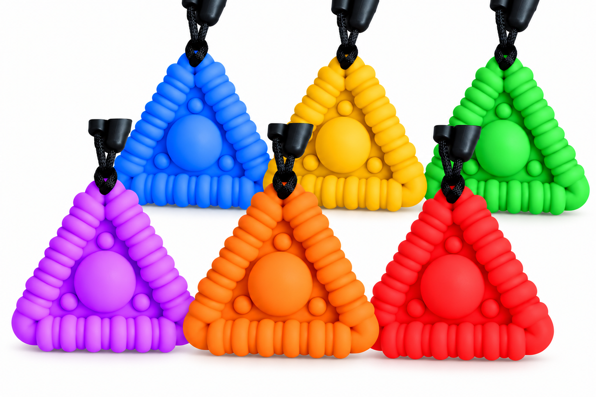 Sensory Chew Necklace - Triangle Pop It