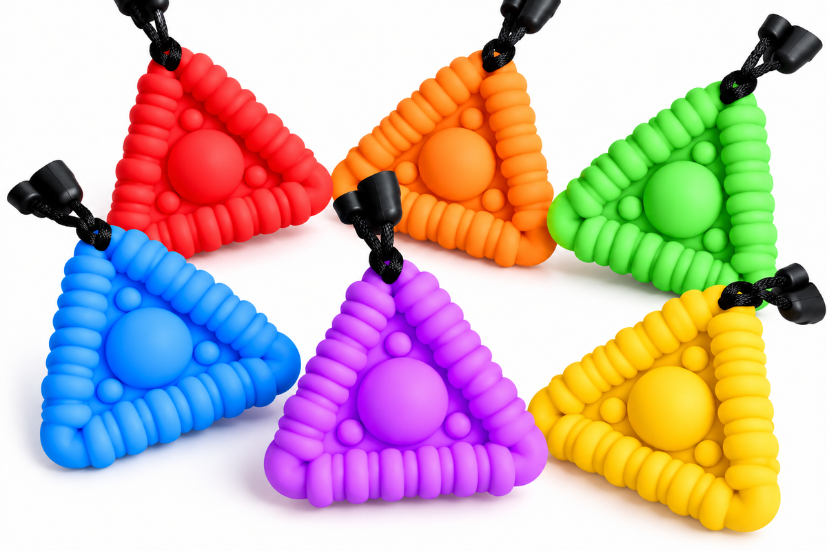 Sensory Chew Necklace - Triangle Pop It