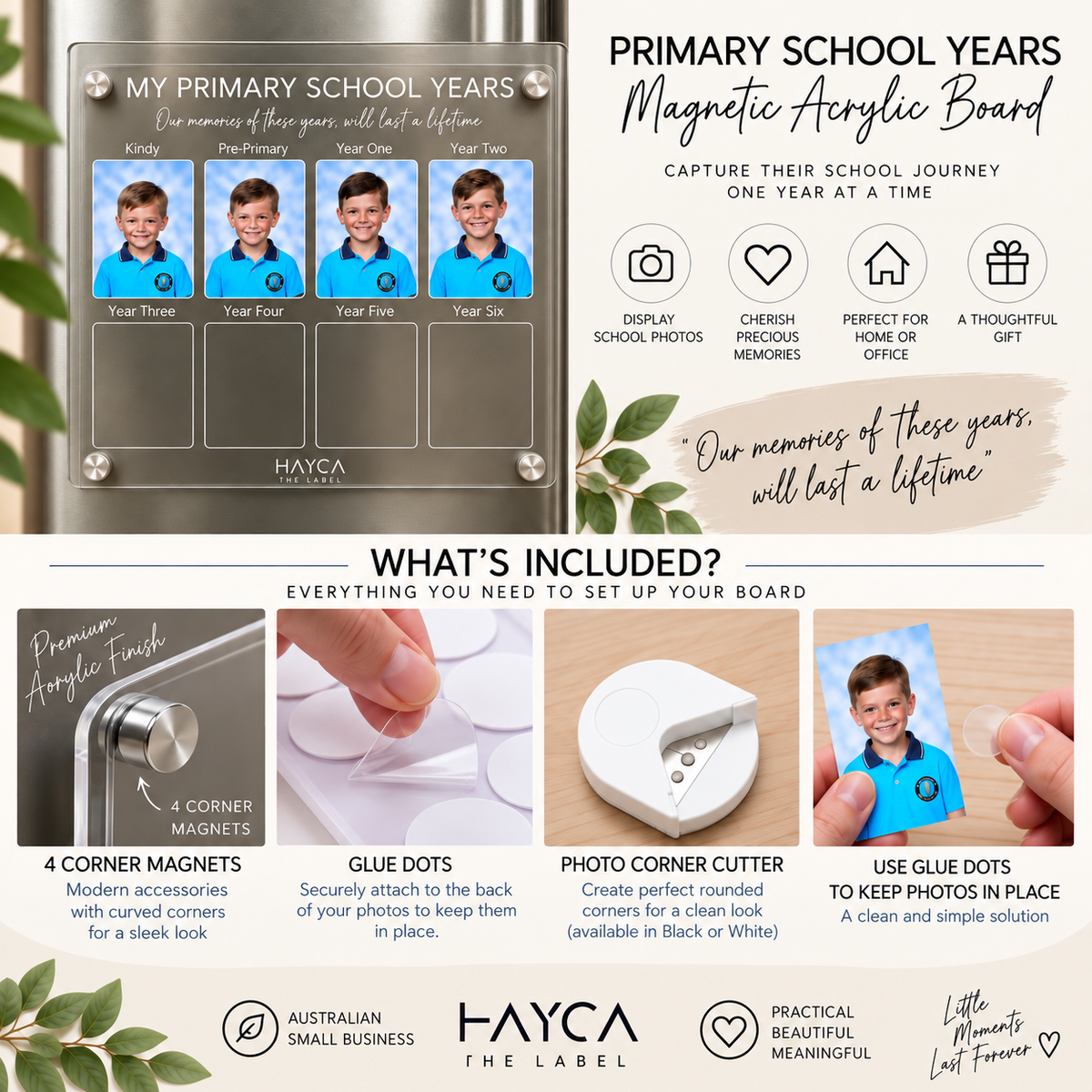 Primary School Years Magnetic Acrylic Board