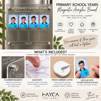 Primary School Years Magnetic Acrylic Board
