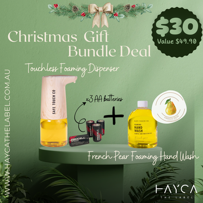 Touchless Foaming Dispenser + Hand Wash Gift Bundle