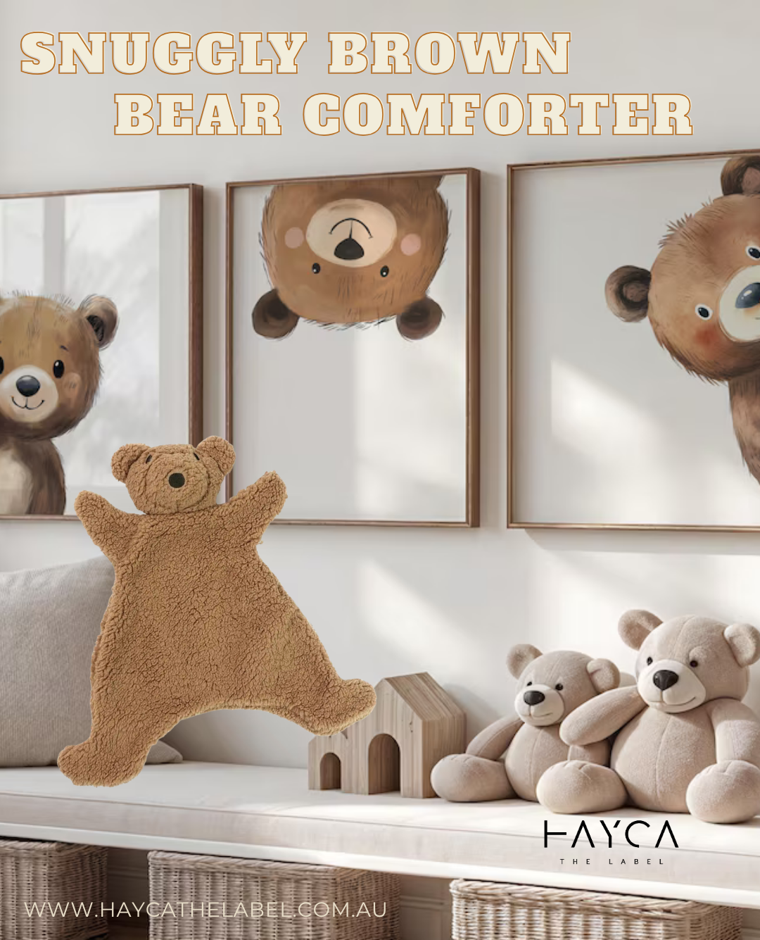 Snuggly Brown Bear Comforter
