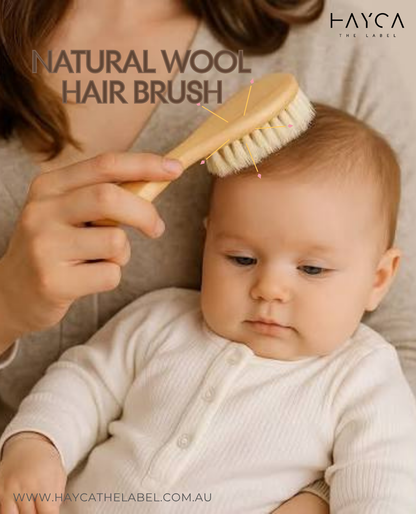 Natural Wool Baby Hair Brush